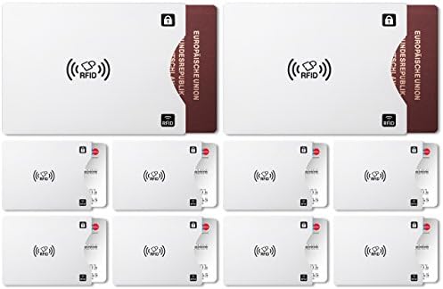 RFID Blocking Sleeves Anti Theft Protection Credit Card ID Passport Pack (8x Credit Card Sleeves 2xPassport Sleeves)