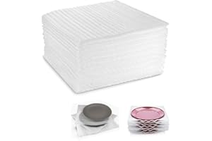 VEDAPROTECT 50-Count Packing Supplies Cushion Foam Sheets Safely Wrap to Protect Dishes China Glasses Plates Fragile Items for Moving Boxes 12" x 12" by VEDA