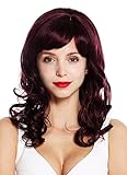 Material: 100% Polyester. WIG ME UP - VK-46-888 Perücke Damenperücke lang Locken edel gelockt Diva Rot Auberginerot