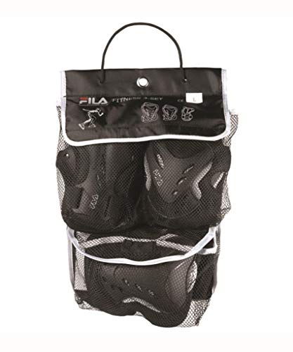FILA SKATES Fitness Gear Protecciones, Unisex Adulto, Negro, XL