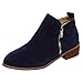 Produktbild Vovotrade Frauen Smart Flache Ferse Chelsea Damen Shorty Pixie Zip Ankle Boots Schuhe Frauen Ankle Short Booties Ritter Damen Wildleder Martin Stiefel Schuhe Reißverschluss Boot