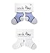 Sock Ons 6-12 Months - TWIN PACK Gift Wrap Available (B/Blue & White Twin Pack)