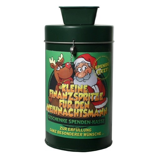 Preisvergleich Produktbild Sammelbüchse FINANZSPRITZE FÜR DEN WEIHNACHTSMANN