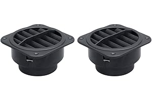 LSGGTIM Warmluftauslass 75mm, 2 Stück Standheizung Zubehör Luftauslass Abschließbarer Drehbarer ABS-Kunststoff Luftauslass Eckig Universal Standheizung Luftauslass 42mm 60mm 75mm für Auto Bus Wohnmobil