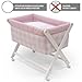 Cambrass Crib X Wood (46 x 78 cm, Bebe Pink/ White)
