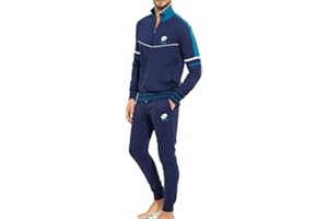 LOTTO homewear Tuta Sportiva Uomo in Cotone Garzato Pimavera Estate Leggera S M L XL XXL 3XL 4XL 5XL
