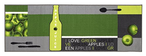 Andiamo 282566 Teppich / Küchenläufer Apple Juice, 67 x 200 cm, apfel grün