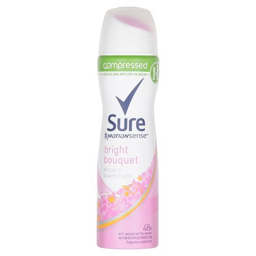 Sure Women Fragrance Collection Bright Aerosol Anti-Perspirant Deodorant Compressed, 75ml