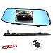 Produktbild LESHP Auto Rückfahrkamera mit Dual-Kamera Ultra Wide Screen 5 Zoll HD 1080P Rückspiegel Große Vision 170 ° Micro SD 32 GB Bewegungserkennungssensor-G GPS Unterstützung Reverse Parking Image