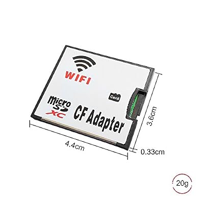 QUMOX MicroSD Carte TF à WiFi CF CompactFlash Adaptateur Carte Mémoire pour Caméra