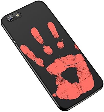 New Heat Sensitive Phone Case for iPhone 6/ 6s/ 6 Plus/ 6s Plus/ 7/ 7 Plus Thermal Sensor Phone Cover PU Hot Soft Case Color Changed with Temperature Thermal Induction Discoloration (iPhone 7 Plus, Black)