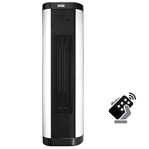 Buy ANSIO Oscillating PTC Tower Fan Heater with Remote Control 2000 W