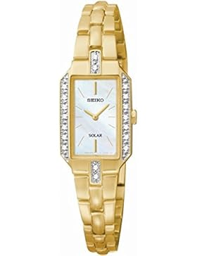 Seiko Ladies Gold Stainless Steel Diamond Set Watch SUP236P9