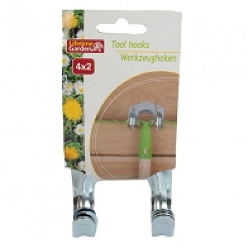 20x Gerätehalter Werkzeughalter Stahl-Haken Gerätehaken Universal Halter - 3