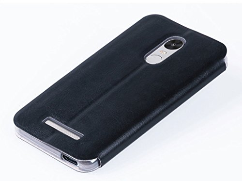 KaiTelin XiaoMi RedMi Note 3 Funda - Funda Carcasa Flake Interna Acero Cuero Tapa Case Cover para XiaoMi RedMi Note 3 - Negro