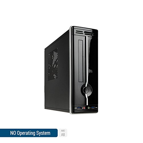 Sedatech Mini-PC Evolution AMD A8-7600 4x 3.1GHz (max 3.8Ghz), Radeon R7 Series, 4GB RAM 1 1600Mhz, 1TB HDD, DVD-RW, USB 3.0, Wlan, Bluetooth, Kartenleser, Full HD 1080p. Rechner ohne OS
