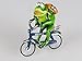 Produktbild formano Frosch Rudi mit Fahrrad, Deko Figur Kunststein, grün ca.19cm