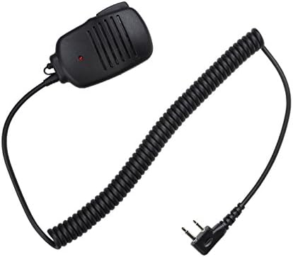Shoulder Remote Speaker Mic Microphone PTT For Icom Maxon Yaesu Vertex Two Way Radio 2pin