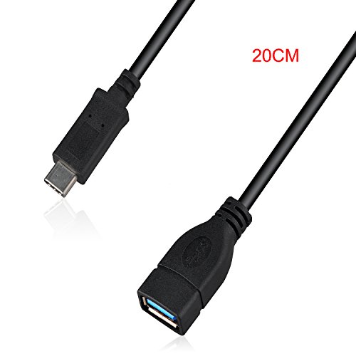 USB Type C Otg Kabel,IVSO® Type C to Type A (USB-C to USB-A) Kabel für Microsoft Lumia 950 / Lumia 950 XL,Google Pixel C/Nexus 6P,Nexus 5X,Apple MacBook Retina Notebook 2015,Oneplus 2 and Other Type-C Supported Devices,Schwarz - 2