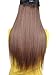 Bigood Women Long Straight Light brown Hair Piece Wig Clip Hair Extensions 60cm