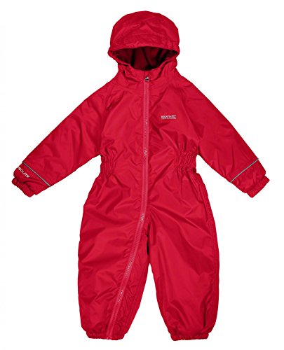 Regatta Splosh III Fleece Lined Waterproof All-in-one suit (Pepper Red, 5 - 6 years)
