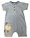 Ex Peacocks Blue Printed Baby Vest Grow Newborn 0-3 Months 3-6 Months 6-9 Months (0-3 Months)