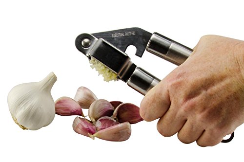 Wenco 511100 Knoblauchpresse, Edelstahl, silber, 18 x 3 x 5 cm - 2