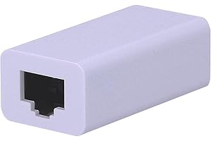 REY Adaptador Prolongador Cables RJ45 de Red Ethernet Hembra - Hembra Blanco
