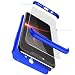 Produktbild 2ndSpring Huawei Mate 10 Lite Hülle, Mate 10 Lite Handyhülle 3 in 1 Ultra Dünner PC Harte Schutzhülle 360 Grad Hülle + Panzerglas für Mate 10 Lite Komplett Hülle Fullbody Case Cover Navy