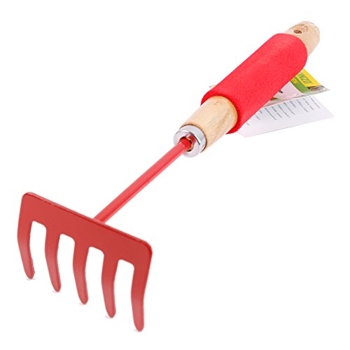 Gartenwerkzeug Set 5-teilig – Kleingeräte Grundausstattung für Garten & Balkon (Rot) - 4