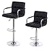 Songmics 2 x Barhocker mit Armlehnen Lehne Belastbar bis 200 kg schwarz LJB93B