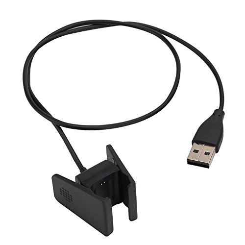 Pinzhi Fitbit Charge 2 Ladegerät, Laden Kabel Ladekabel für Fitbit Charge 2 Herzfrequenz Fitness Armband, Schwarz