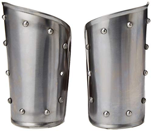 Epic Armoury IF-200411S Arm Prot Warrior - Sotto armatura, unisex, per adulti, in acciaio lucido