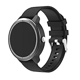 Für Garmin Vivoactive 3, Covermason Weich Silikon Ersatz Sport Armband Gurt (Schwarz)