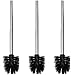 Produktbild Sanixa® Universal Ersatz Toilettenbürste 7, 8 cm 3er Set WC Wechsel-Bürste schwarz Edelstahl Griff 26 cm Ersatzbürste Bürstenkopf Ersatzkopf Toilettenbürstenkopf mit Gewinde Ersatz-Bürstenkopf 3s1g26