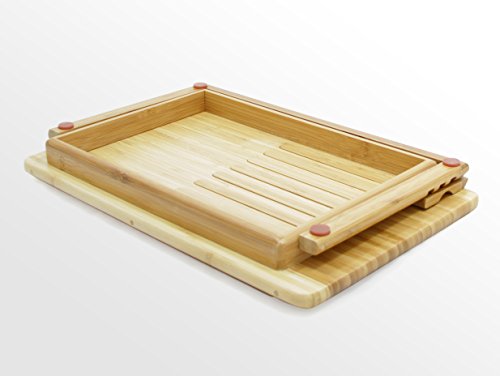Bambus Laptop Ständer, Notebookständer mit Lüfter, Notebookhalter, Cooling Pad, Bambusholz - 4