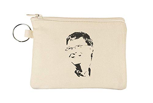 Famous Philanthropist Tech Leader Portrait Mini portamonete Custodia portachiavi con cerniera