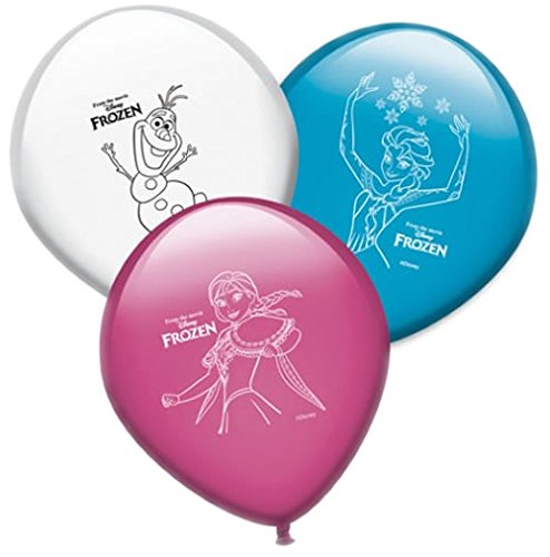 8 Luftballons * FROZEN – DIE EISKÖNIGIN * für den Kindergeburtstag oder Party // mit 75cm Umfang // Luftballon Ballons Deko Motto Kinderparty Anna Elsa Olaf - 2