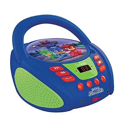Lexibook Pyjamasques Radio lecteur CD, Entrée line-in, Pile ou Secteur, Bleu/Noir, RCD108PJM_10