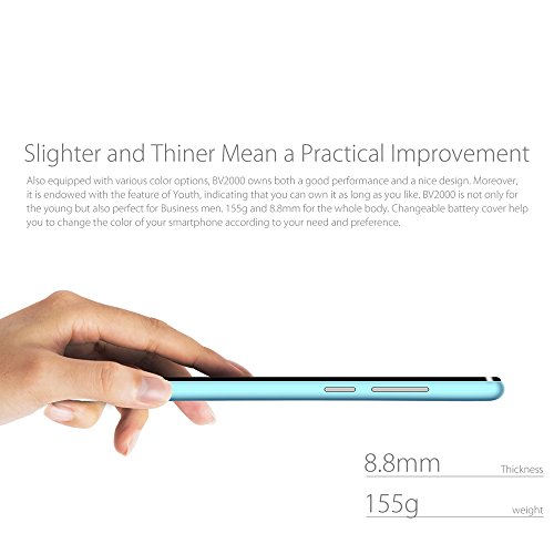 Blackview 4G Smartphone, BV2000 Android 5,1 Handy Smartphone - 5.0 Zoll HD 1280*720 Display Cheap Phones mit 8MP Kamera-MTK6735 Quad-Core-8GB Rom-2400mAh Batterie Handys entsperrt