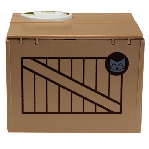getDigital 10973 Katzenspardose Katze in Der Box Geschenk für Katzenliebhaber, Plastik, Beige, 15 x 12 x 12 cm - 6