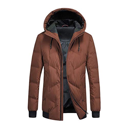 Preisvergleich Produktbild Herren Daunenjacke Casual Classic Oberbekleidung Mode Kurzmantel Business Formelle Kleidung Jacke Tops (Farbe : Caramel, Größe : 175 / L)