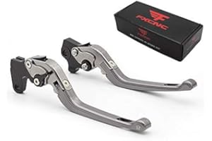 FXCNC CNC Adjustable Folding Brake Clutch Levers Compatible with V-Star 650 Custom 1998-2016, V-Star 1100 Custom 1999-2009