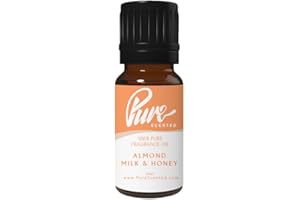 Pure Scented 10ml Almond Milk & Honey Fragrance Oil - 1 x 10ml, Suitable for Candles, Soaps, Slime, Diffusers, Cosmetics, Wax Melts