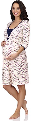 Be Mammy Maternity Night Dress T5LP2-3/4