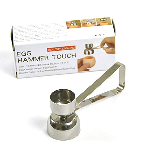 Tomoral Huevo Topper Eggshell Cutter Acero Inoxidable Huevo Cracker Remover