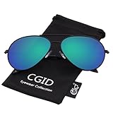 CGID Mode Flieger Metallrahmen Verspiegelt Linse Piloten Pilot Polarisierte Sonnenbrille Pilotenbrille Für Damen UV400 Schutz CG809