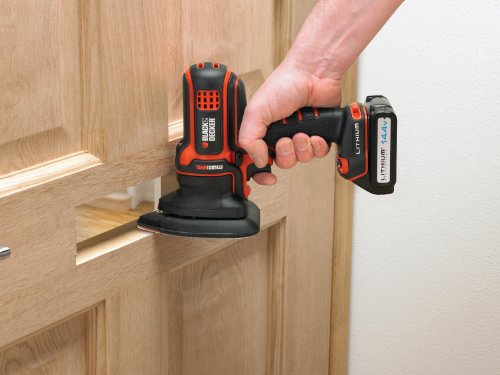Black + Decker Multievo Schleifer-Kopf, 0-7500 Schwingungen pro Minute, mit Klett-Fix, mit 5 Schleifpapieren, MTSA2 - 5