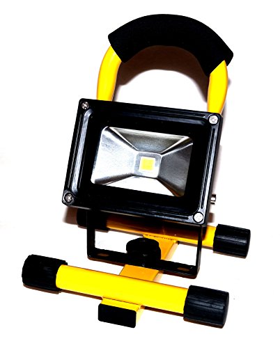 Tragbarer 10W Akku LED Innen & Aussen Baulicht Baustrahler Arbeitslampe Strahler Lampe Licht Leuchte