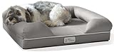 PetFusion Cama de espuma viscoelástica para perros medianos y grandes, Gris(Slate Grey- Small Bed)